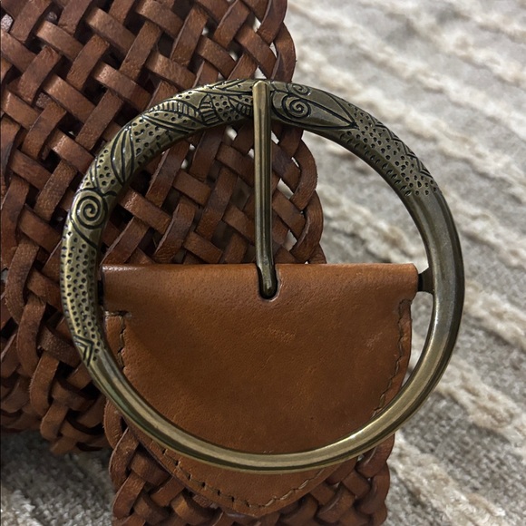 Chico’s Woven Brown Bohemian Leather Buckle Belt Size XL/XXL main image 4
